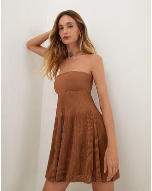 ViX Knit Natalie Short Dress - Brown