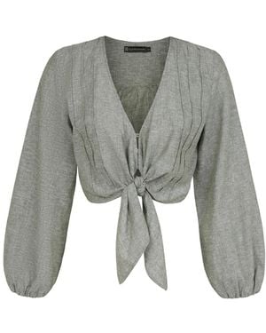 ViX Josephine Long Sleeve Blouse - Gray