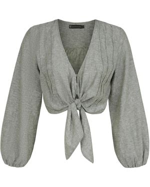 ViX Josephine Long Sleeve Blouse - Gray