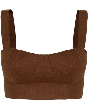 ViX Valleta Cropped Top - Brown