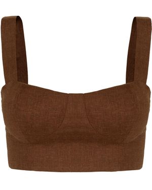ViX Valleta Cropped Top - Brown