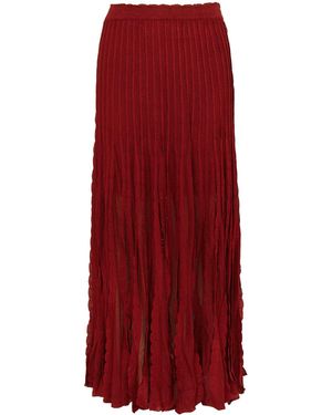 ViX Knit Celina Long Skirt - Red