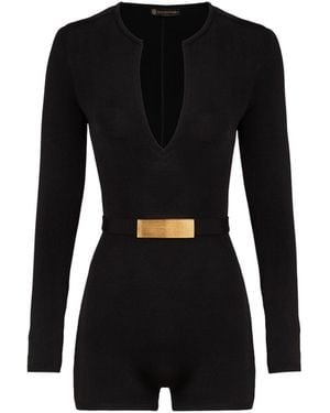 ViX Knit Rosie Long Sleeve Bodysuit - Black