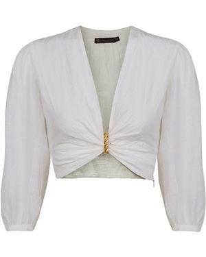 ViX Lizzy Long Sleeve Blouse - White