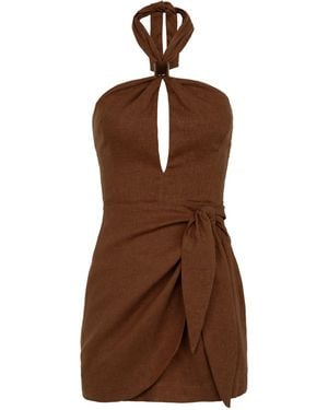 ViX Luna Short Dress - Brown