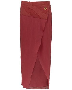 ViX Lilia Midi Skirt - Red