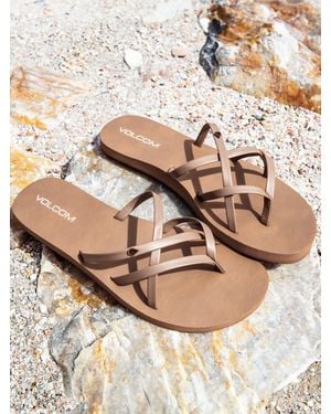 Volcom New School Ii Sandals - Natural