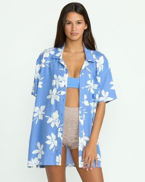 Volcom Coco Ho Short Sleeve Tee Cover Up - Blue