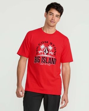 Volcom Claimed Big Island Short Sleeve Tee - Red
