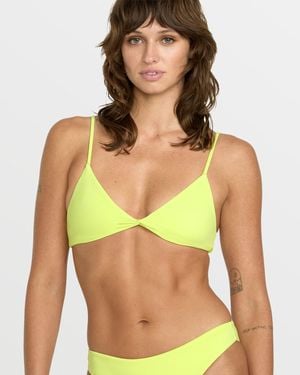 Volcom Simply Seamless V-Neck Bikini Top - Yellow