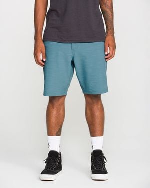 Volcom Slub Frickin Cross Shred Hybrid Shorts - Blue