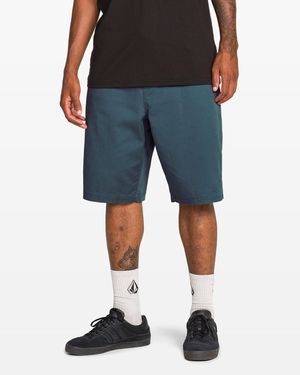 Volcom Freazy Loose Elastic Waist Shorts - Blue