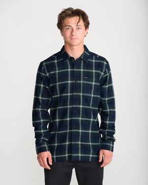 Volcom Caden Plaid Long Sleeve Shirt - Blue