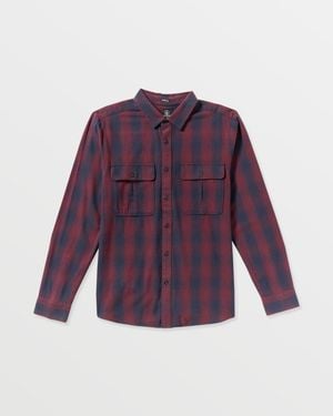 Volcom Shadowstone Flannel Long Sleeve Shirt - Purple