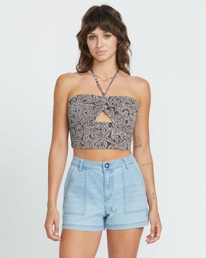 Volcom Be My Frond Top - Gray