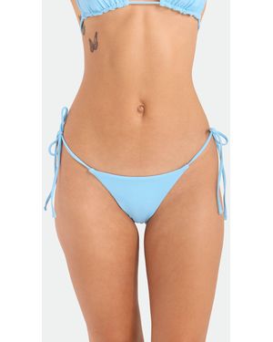 Volcom Simply Seamless Tie Side Cheekini Bikini Bottom - Blue