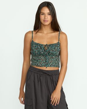 Volcom Here Kitty Cami - Green