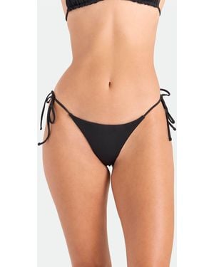 Volcom Simply Seamless Tie Side Cheekini Bikini Bottom - Black