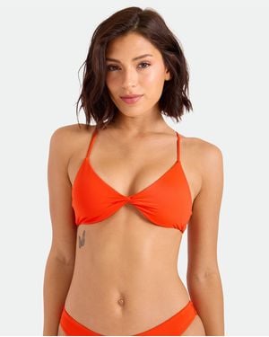Volcom Simply Seamless Twist Bralette - Orange