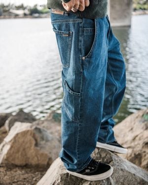 Volcom Kinkade Utility Denim Pants - Blue