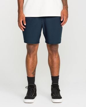 Volcom Nomoly Elastic Waist Shorts - Blue