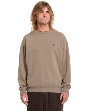 Volcom Single Stone Power Wash Crew - Brown