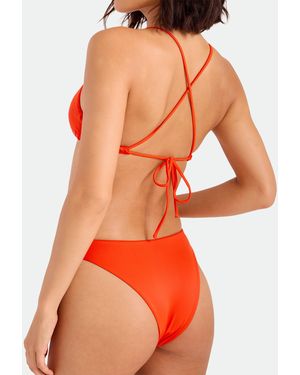 Volcom Simply Seamless Midrise Skimpy Bikini Bottom - Orange