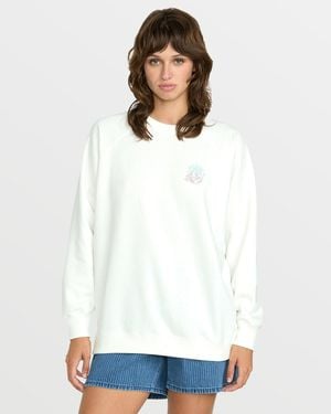 Volcom Stone Magic Boyfriend Crew - White