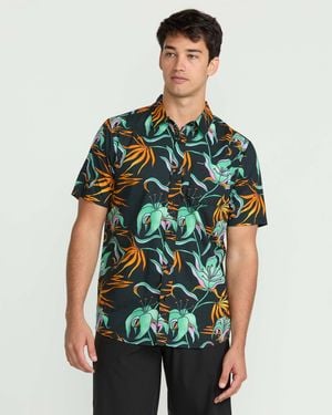 Volcom Brainmelter Floral Short Sleeve Shirt - Green