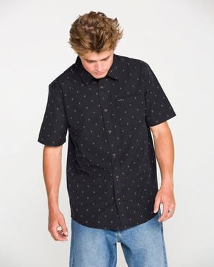 Volcom Bankstone Short Sleeve Shirt - Blue