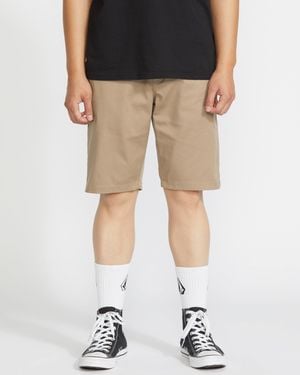 Volcom Frickin Modern Stretch Shorts - Brown