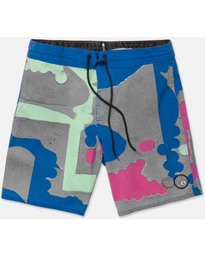 Volcom Featured Artist Antonio Carrau Stoney Trunks - Blue