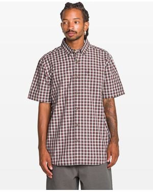Volcom Louie Check Short Sleeve Shirt - Red