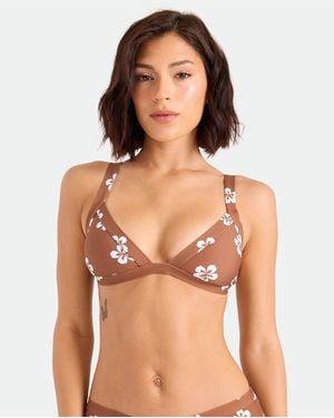 Volcom Coco Retro Bloom Banded Triangle Top - Multicolor