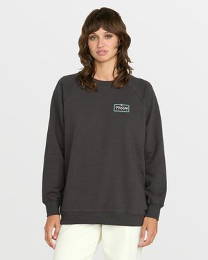 Volcom Stone Magic Boyfriend Crew - Black