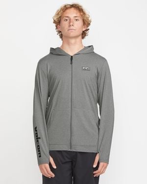 Volcom Modstone Loose Zip Thrashguard Hoodie - Gray