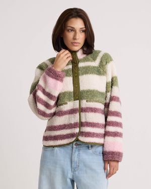 Volcom Sherpa Stripe Jacket - Brown