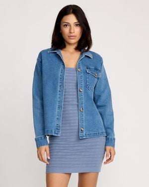 Volcom Stoned Bf Shacket - Blue
