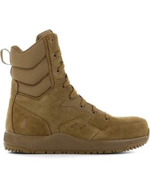 Volcom Stone Force Safety Toe Tactical Boots With Side Zipper - Brown