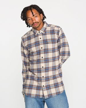 Volcom Caden Plaid Long Sleeve Shirt - Blue