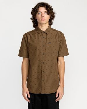 Volcom Bankstone Short Sleeve Shirt - Brown