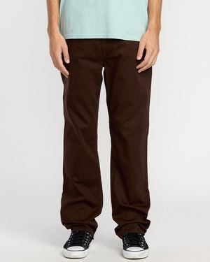 Volcom Solver 5 Pocket Slub Pants - Black