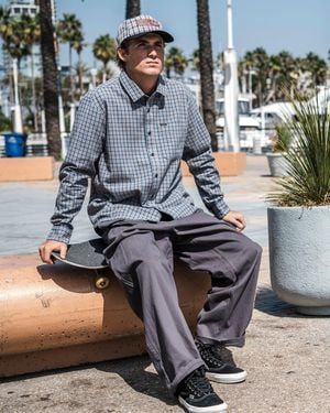 Volcom Landos Long Sleeve Shirt - Blue