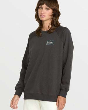Volcom Stone Magic Boyfriend Sweatshirt - Black