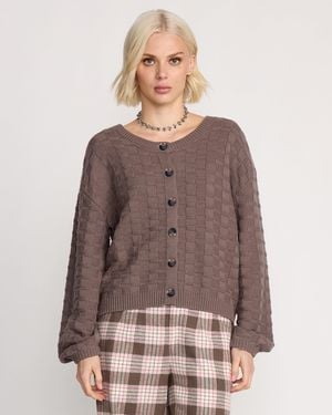 Volcom Snug Lyfe Cardigan - Brown