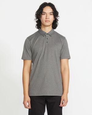 Volcom Wowzer Polo Short Sleeve Shirt - Gray