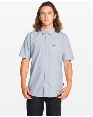 Volcom Everett Oxford Ii Short Sleeve Shirt - Blue
