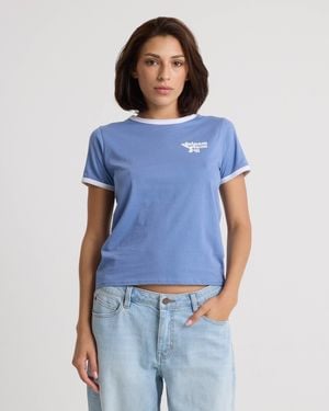 Volcom Brk Up Ringer Tee - Blue