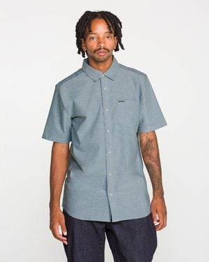 Volcom Everett Oxford Ii Short Sleeve Shirt - Blue
