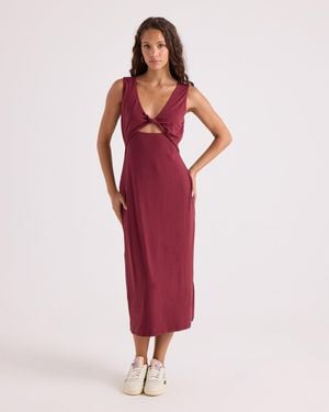 Volcom Stone Luz Dress Solid - Red